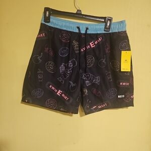 NWT NEFF Men's Size Small The Simpsons Swim Trunks Board Hybrid Shorts Bart